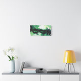 Abstract Green Brushstroke Canvas Print thumbnail 1