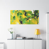 Abstract Green & Yellow Matte Canvas Print – Vibrant Modern Wall Art thumbnail 96