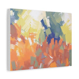 Abstract Colorful Brushstroke Matte Canvas Wall Art – Vibrant Orange & Green Stretched Print thumbnail 30