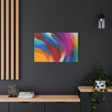 Abstract Rainbow Swirl Matte Canvas Print (Stretched) thumbnail 73