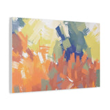 Abstract Colorful Brushstroke Matte Canvas Wall Art – Vibrant Orange & Green Stretched Print thumbnail 40