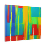 Abstract Rainbow Blocks Matte Canvas Print thumbnail 62