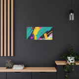 Abstract Neon Brushstroke Canvas Print — Colorful Modern Wall Art thumbnail 61