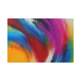 Abstract Rainbow Swirl Matte Canvas Print (Stretched) thumbnail 25