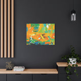 Abstract Orange & Green Canvas Art — Vibrant Modern Wall Decor thumbnail 67