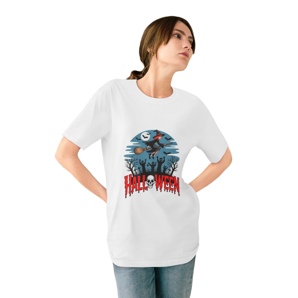 Halloween Witch T-Shirt — Spooky Night Skull Design