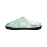 Blue Watercolor Cozy Slippers — Women's Indoor Soft House Shoes thumbnail 3