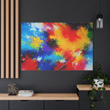 Abstract Color Splash Matte Canvas Print — Vibrant Stretched Wall Art thumbnail 100