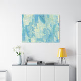 Abstract Aqua Brushstroke Canvas Print — Coastal Blue Wall Art thumbnail 90