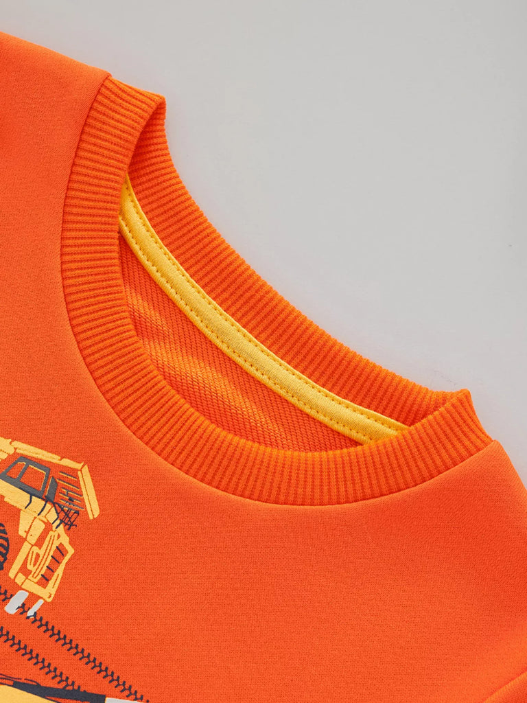 Children's Construction Vehicle Crew Neck Sweatshirt