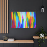 Abstract Rainbow Waves Matte Canvas Print — Vibrant Colorful Wall Art thumbnail 88