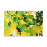 Abstract Green & Yellow Matte Canvas Print – Vibrant Modern Wall Art thumbnail 9