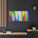 Abstract Rainbow Waves Matte Canvas Print — Vibrant Colorful Wall Art thumbnail 85