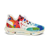 Colorful Abstract Mesh Sneakers — Women's Lightweight Breathable Athletic Shoes thumbnail 7