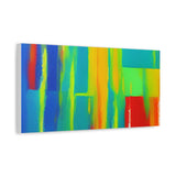 Abstract Rainbow Blocks Matte Canvas Print thumbnail 41