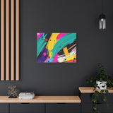 Abstract Neon Brushstroke Canvas Print — Colorful Modern Wall Art thumbnail 70