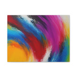 Abstract Rainbow Swirl Matte Canvas Print (Stretched) thumbnail 5