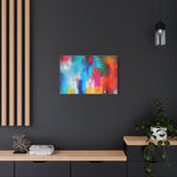Vibrant Abstract Color Splash Matte Canvas Print thumbnail 61