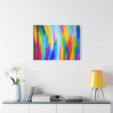 Abstract Rainbow Waves Matte Canvas Print — Vibrant Colorful Wall Art thumbnail 66