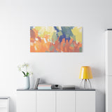 Abstract Colorful Brushstroke Matte Canvas Wall Art – Vibrant Orange & Green Stretched Print thumbnail 20