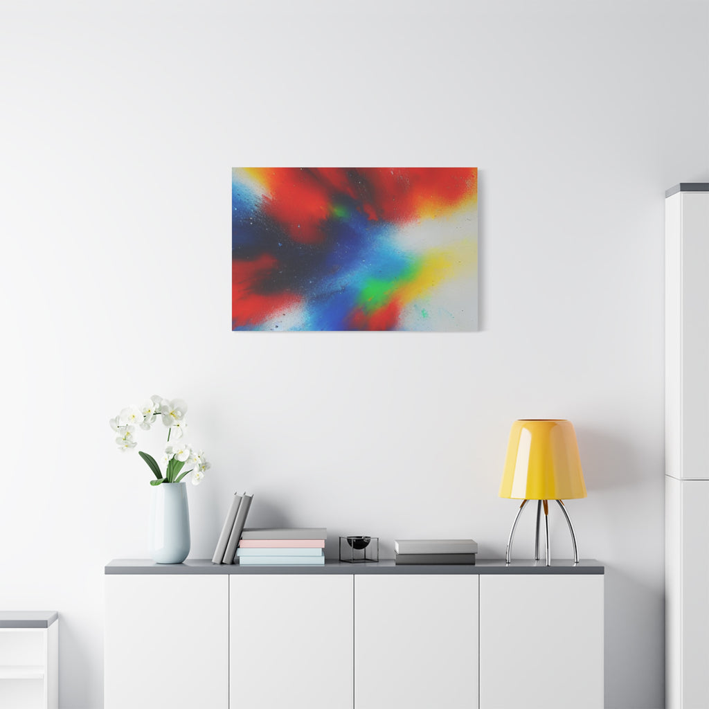 Abstract Color Burst Canvas Print — Vibrant Stretched Matte Wall Art