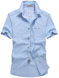 Men's Full Size Button Up Short-Sleeve Casual Shirt Plus Size thumbnail 1