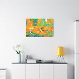 Abstract Orange & Green Canvas Art — Vibrant Modern Wall Decor thumbnail 72