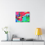 Abstract Neon Splash Matte Canvas Print — Vibrant Colorful Stretched Wall Art thumbnail 51