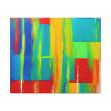 Abstract Rainbow Blocks Matte Canvas Print thumbnail 10