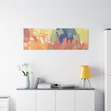 Abstract Colorful Brushstroke Matte Canvas Wall Art – Vibrant Orange & Green Stretched Print thumbnail 17