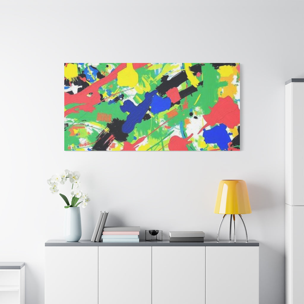 Abstract Color Splash Canvas Print — Vibrant Modern Wall Art