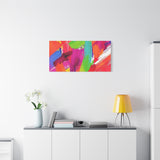Abstract Rainbow Brushstrokes Matte Canvas Wall Art — Vibrant Stretched 1.25" thumbnail 75
