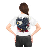 Patriotic Eagle Crop Tee — American Flag Bald Eagle Graphic thumbnail 4