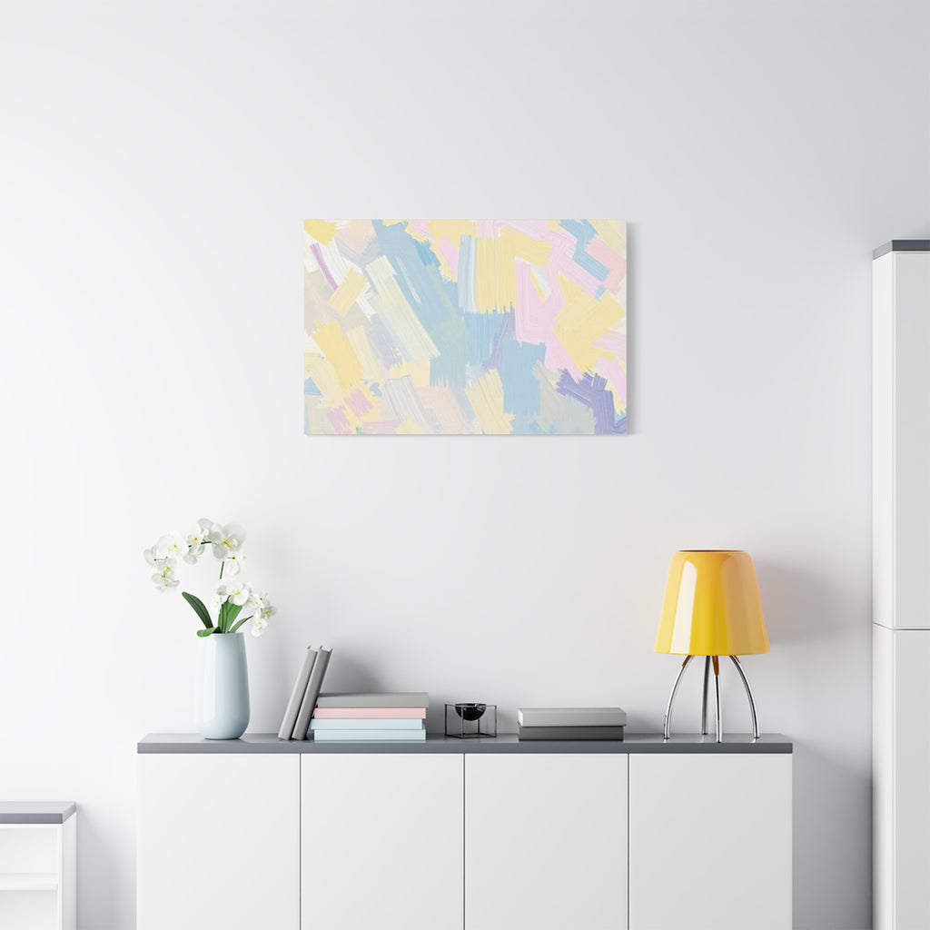 Pastel Abstract Brushstroke Canvas Wall Art