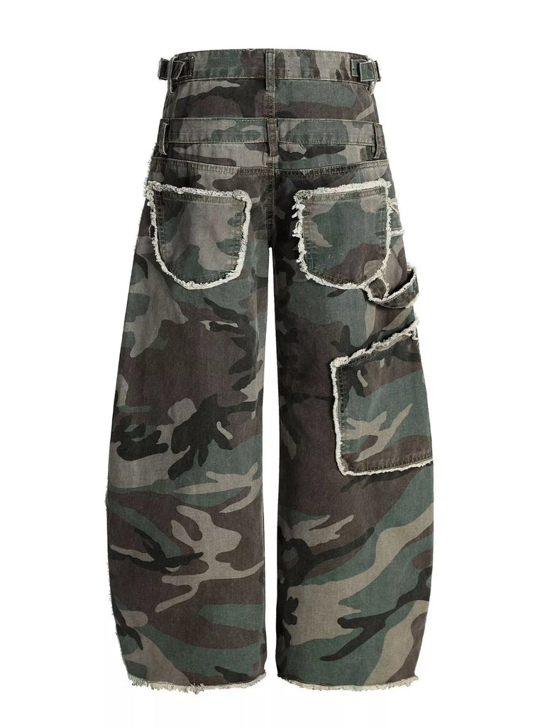 Men's Camouflage Wide-Leg Pants