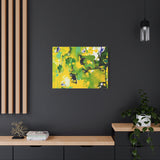 Abstract Green & Yellow Matte Canvas Print – Vibrant Modern Wall Art thumbnail 28