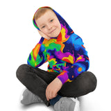 Kids Hoodie — Vibrant Rainbow Psychedelic All-Over Print thumbnail 10