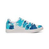 Blue Marble Low-Top Sneakers — Men's Casual Leather Shoes thumbnail 1