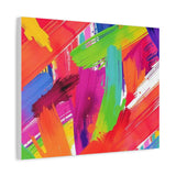 Abstract Rainbow Brushstrokes Matte Canvas Wall Art — Vibrant Stretched 1.25" thumbnail 44