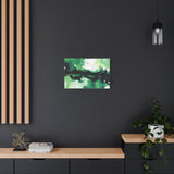 Abstract Green Brushstroke Canvas Print thumbnail 49