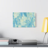 Abstract Aqua Brushstroke Canvas Print — Coastal Blue Wall Art thumbnail 1