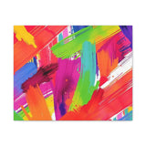 Abstract Rainbow Brushstrokes Matte Canvas Wall Art — Vibrant Stretched 1.25" thumbnail 7