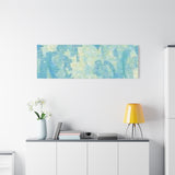 Abstract Aqua Brushstroke Canvas Print — Coastal Blue Wall Art thumbnail 93