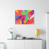 Abstract Rainbow Brushstrokes Matte Canvas Wall Art — Vibrant Stretched 1.25" thumbnail 78