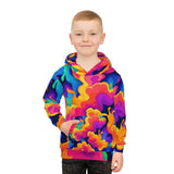 Kids' Psychedelic Cloud Hoodie – Colorful All-Over Print thumbnail 7