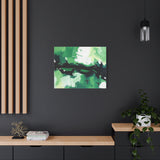 Abstract Green Brushstroke Canvas Print thumbnail 64