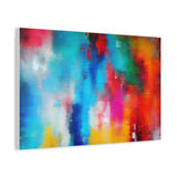 Vibrant Abstract Color Splash Matte Canvas Print thumbnail 47