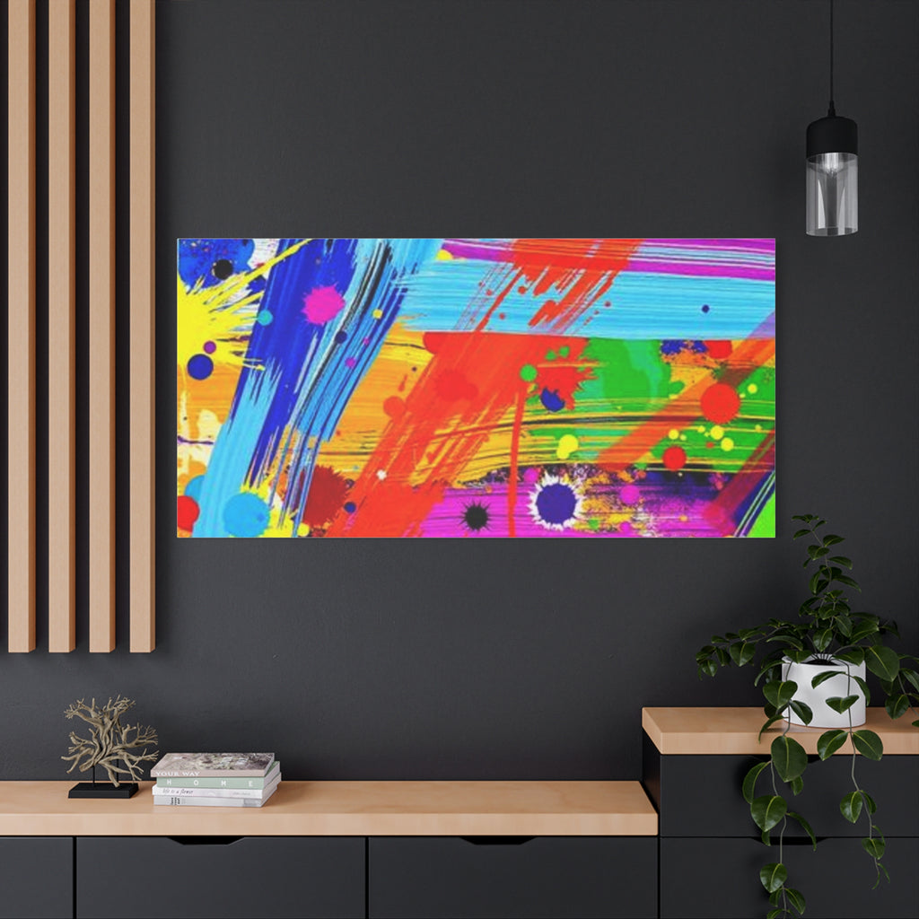 Abstract Color Splash Canvas Print — Vibrant Modern Wall Art