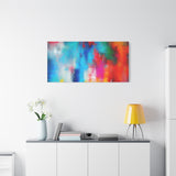 Vibrant Abstract Color Splash Matte Canvas Print thumbnail 84