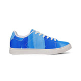 Blue Gradient Leather Sneakers — Men's Low-Top Casual Trainers thumbnail 1
